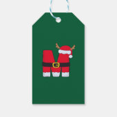 Monogram Alphabet Letter M Weihnachtsmannmütze Wei Geschenkanhänger (Rückseite)