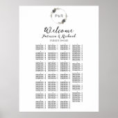Monogram-Alphabetisches Seekartenboard Poster (Vorne)