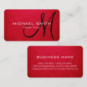 Monogram American Rosen Leather Look Visitenkarte (Vorne/Hinten)