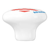 Monogram American USA Flag 4. Juli Personalize Keramikknauf (Seitenansicht)