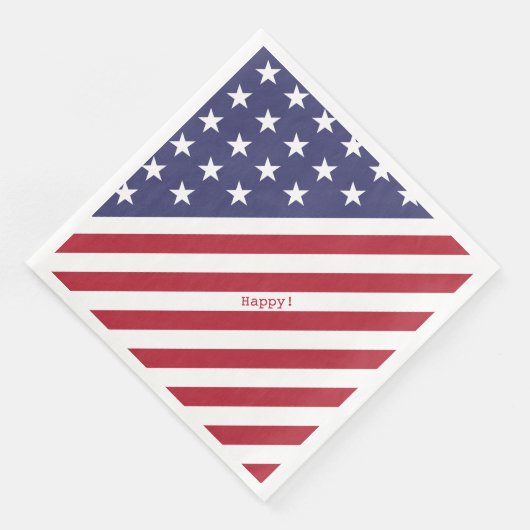 Monogram American USA Flag 4. Juli Personalize Serviette (Ecke)
