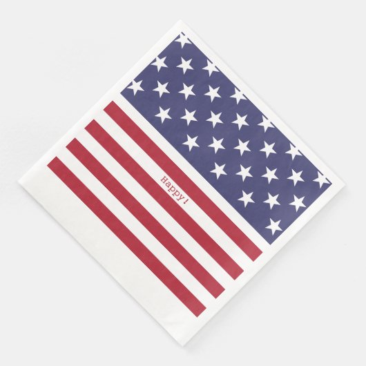 Monogram American USA Flag 4. Juli Personalize Serviette (Ecke)