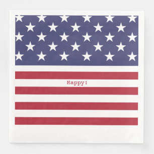 Monogram American USA Flag 4. Juli Personalize Serviette