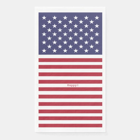 Monogram American USA Flag 4. Juli Personalize Serviette (Vorderseite)