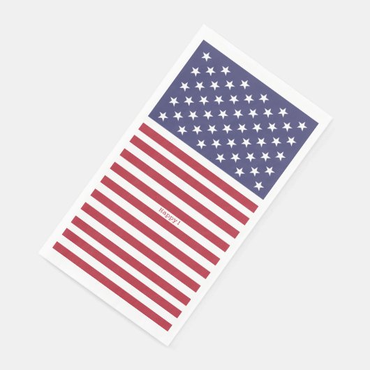 Monogram American USA Flag 4. Juli Personalize Serviette (Ecke)