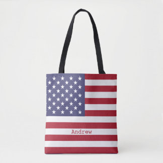 Monogram American USA Flag 4. Juli Personalize Tasche