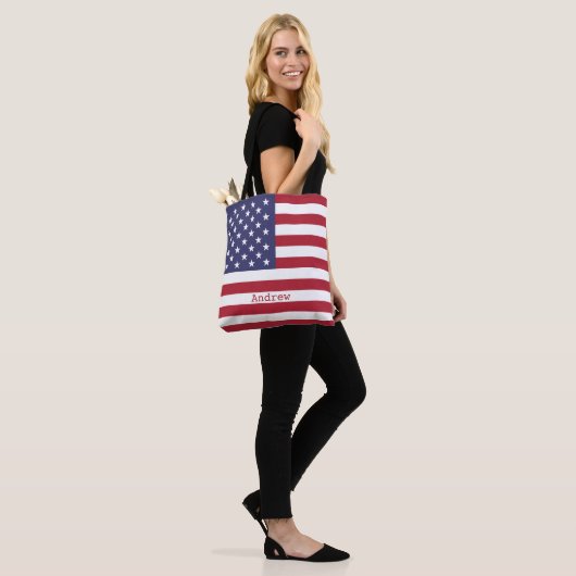 Monogram American USA Flag 4. Juli Personalize Tasche (Am Model)