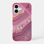 Monogram Amethyst Aurora iPhone 16 Hülle (Rückseite)