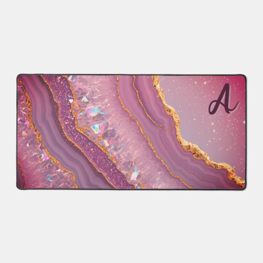 Monogram Amethyst Aurora Schreibtischunterlage (Vorderseite)