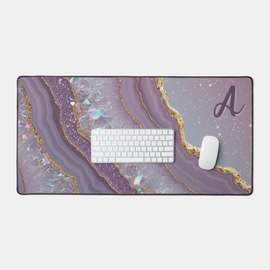 Monogram Amethyst Aurora Schreibtischunterlage (Tastatur & Maus)