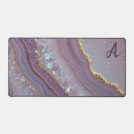 Monogram Amethyst Aurora Schreibtischunterlage (Vorderseite)