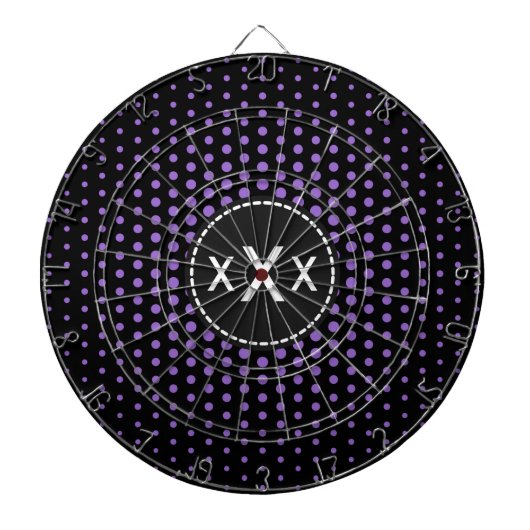 Monogram Amethyst Techno Dots Modern Dartscheibe (vorne)