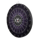 Monogram Amethyst Techno Dots Modern Dartscheibe (Vorderseite rechts)