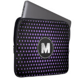 Monogram Amethyst Techno Dots Modern Laptopschutzhülle (Vorne Rechts)