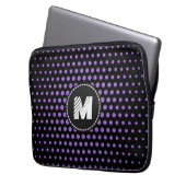 Monogram Amethyst Techno Dots Modern Laptopschutzhülle (Vorderseite Links)
