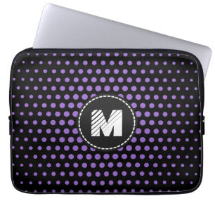 Monogram Amethyst Techno Dots Modern Laptopschutzhülle