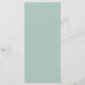 Monogram Ampersand Sage Green Wedding Menü Menükarte (Rückseite)
