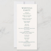 Monogram Ampersand Sage Green Wedding Program (Rückseite)