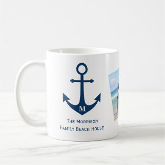 Monogram Anchor Family Beach House Kaffeetasse