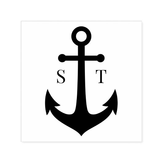 Monogram Anchor Nautic Permastempel (Design)