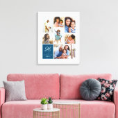 Monogram and Family Multiple Foto Klebemasse Grid Leinwanddruck (Insitu (Wohnzimmer))