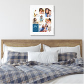 Monogram and Family Multiple Foto Klebemasse Grid Leinwanddruck (Insitu (Schlafzimmer))