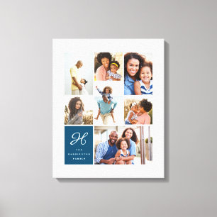 Monogram and Family Multiple Foto Klebemasse Grid Leinwanddruck