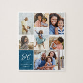 Monogram and Family Multiple Foto Klebemasse Grid Puzzle (Vertikal)