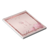 Monogram Anfangsbuchstabe M Hübsche Rose Gold Note Notizblock (angewinkelt)