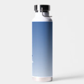 Monogram Anfangsname Script Gradient Royal Blue Trinkflasche (Links)