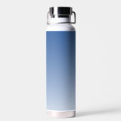 Monogram Anfangsname Script Gradient Royal Blue Trinkflasche (Rückseite)