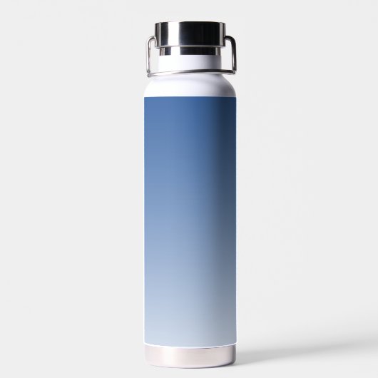 Monogram Anfangsname Script Gradient Royal Blue Trinkflasche (Rückseite)