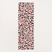 Monogram - Animal Print, Gepunktet Leopard - Pink Yogamatte (Rückseite)