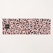 Monogram - Animal Print, Gepunktet Leopard - Pink Yogamatte (Vorderseite (Horizontal))