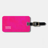 Monogram, anpassbar rosa Modernes Abstrakt Gepäckanhänger (Vorderseite horizontal)