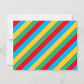 Monogram Apple farbenfrohe Niedlich Teacher Statio Mitteilungskarte (Rückseite)