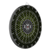 Monogram Apple Green Techno Dots Moderne Dartscheibe (Vorderseite Links)