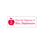 Monogram Apple Teacher Klasse Custom School Permastempel (Design)