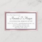 Monogram Appointment Card Rose Marsala DustyFloral Visitenkarte (Rückseite)