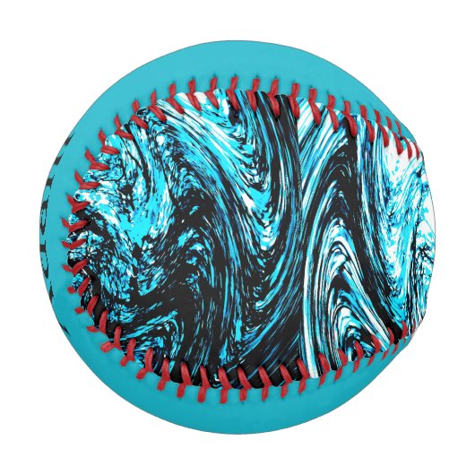 Monogram Aqua Abstrakt Baseball (Vorderseite Links)