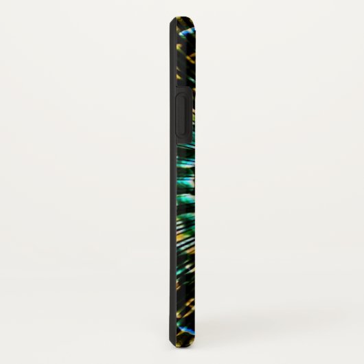 Monogram Aqua Gold Geometric Artistry Case-Mate iPhone Hülle (Hinten/Rechts)