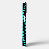 Monogram Aqua Polka Dots Muster Case-Mate iPhone Hülle (Rückseite / Rechts)