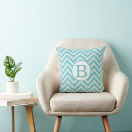 Monogram Aquamarin Baby Shooting Keepake Pillow Kissen