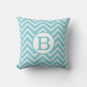 Monogram Aquamarin Baby Shooting Keepake Pillow Kissen (Vorderseite)