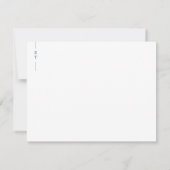 Monogram Aquamarin Blue Mitteilungskarte (Rückseite)