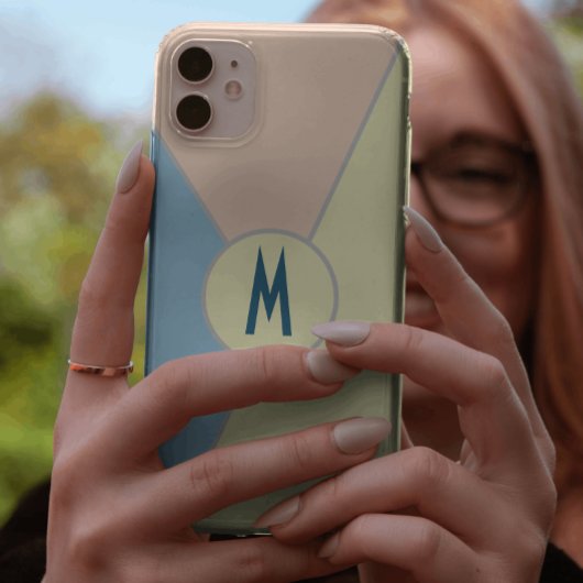 Monogram Aquamarin-gelb-gelb-rosa Pastellfarbblock Case-Mate iPhone Hülle