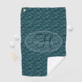 Monogram Aquamarin Print Golf Towel - HAMbyWG Golfhandtuch (Insitu)