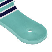 Monogram Aquamarin White Navy Blue Crab Nautic Schneidebrett (Ecke)