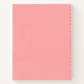 Monogram Aquarell Blumengrün Rosa Rose Notizblock (Rückseite)