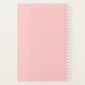 Monogram Aquarell Blumengrün Rosa Rose Planer (Rückseite)